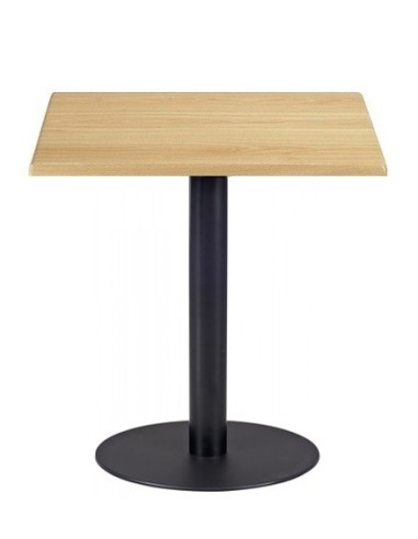 Mesa BOMBAY, negra, base de 72 cms y tapa de 60x60 cms. Color a elegir