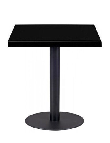 Mesa BOMBAY, negra, base de 72 cms y tapa de 70x70 cms. Color a elegir
