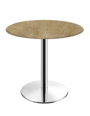 Mesa BENAMARA, acero inoxidable, base de 72 cms y tapa 60 cms. Color a elegir