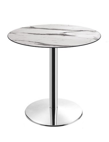 Mesa BENAMARA, acero inoxidable, base de 72 cms y tapa 70 cms. Color a elegir