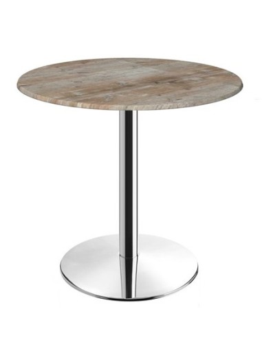 Mesa BENAMARA, acero inoxidable, base de 72 cms y tapa 70 cms. Color a elegir