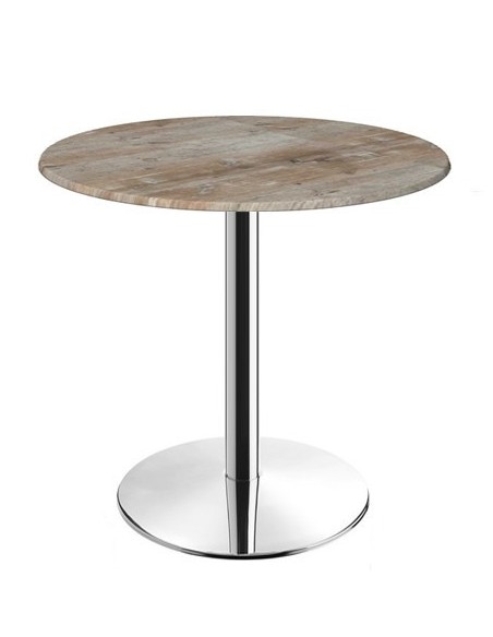 Mesa BENAMARA, acero inoxidable, base de 72 cms y tapa 70 cms. Color a elegir