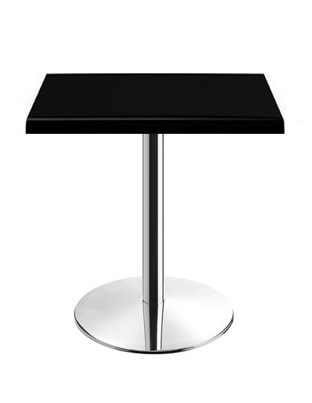 Mesa BENAMARA, acero inoxidable, base de 72 cms y tapa 70x70 cms. Color a elegir