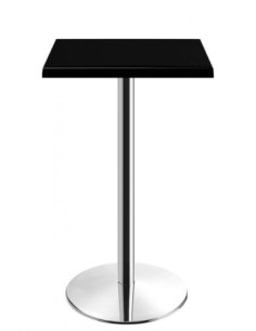 Mesa alta BENAMARA, acero inoxidable, base de 110 cms y tapa 60x60 cms. Color a elegir