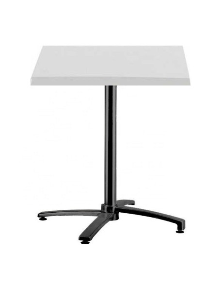 Mesa GUADIARO, aluminio, 4 brazos, base de 72 cms y tapa 60x60 cms. Color a elegir