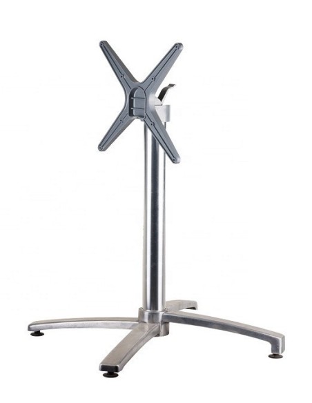 Mesa GUADIARO, aluminio, 4 brazos, base de 72 cms y tapa 60x60 cms. Color a elegir