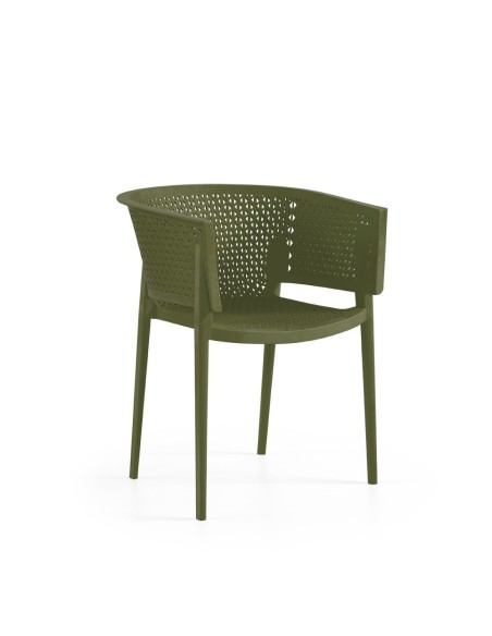 Sillón BILL, apilable,  polipropileno antracita