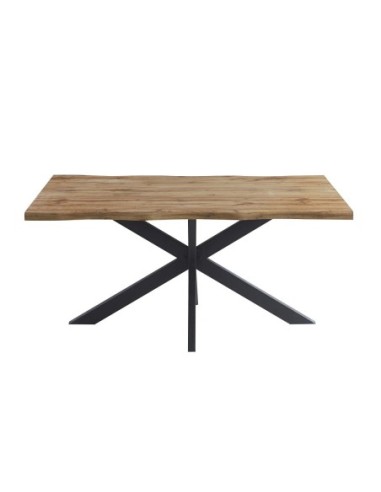 Mesa TOLEDO 180, metal negro, tapa DM bilaminado de 180 x 90 cms