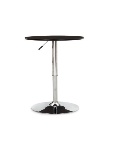 Mesa MABEL, graduable, tapa soft negra, 70 cms de diámetro