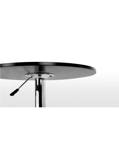 Mesa MABEL, graduable, tapa soft negra, 70 cms de diámetro