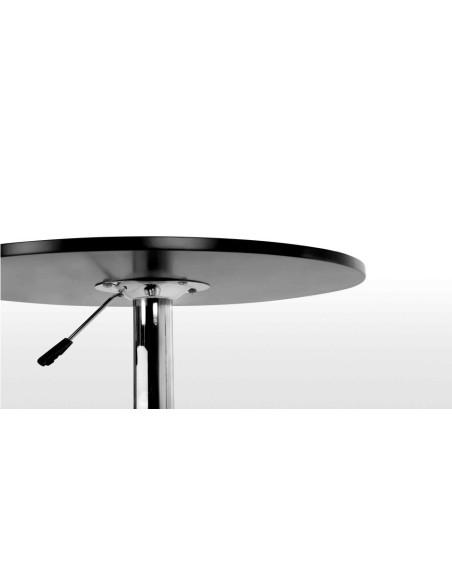 Mesa MABEL, graduable, tapa soft negra, 70 cms de diámetro