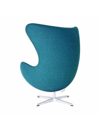 Sillón EG (TE), fibra de vidrio, basculante, tapizado cachemir turquesa