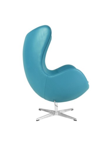Sillón EG (TE), fibra de vidrio, basculante, tapizado similpiel turquesa