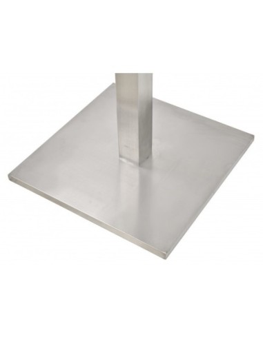 Base de mesa IPANEMA, acero inoxidable, base de 45 x 45 cms, altura 72 cms