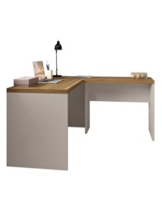 Mesas de oficina STUDIO 136 y STUDIO 90, bilaminado miel y cacao, 136 x 150 cms 2