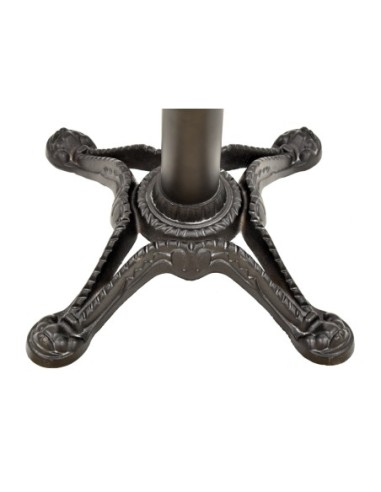 Base de mesa RÓDANO, alta, fundición, negra, base de 58 x 58 cms, altura 115 cms