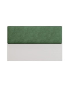 Cabecero tapizado UNI 160, MDP blanco, tejido velvet verde, 160x5x90 cms 2