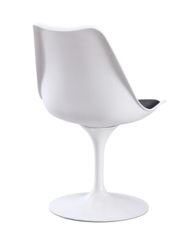 Silla TUL MT, metal, polipropileno blanco, cojín negro