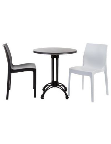 Base de mesa EIFFEL NEW-4, aluminio, 4 pies, negra, altura 70 cms