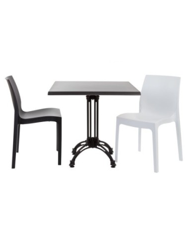 Base de mesa EIFFEL NEW-4, aluminio, 4 pies, negra, altura 70 cms