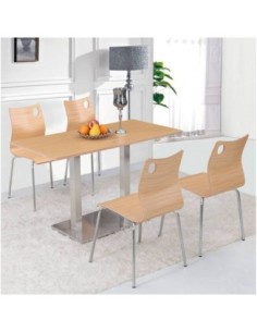 Base de mesa IPANEMA, acero inoxidable, base de 70 x 40 cms, altura 72 cms 2