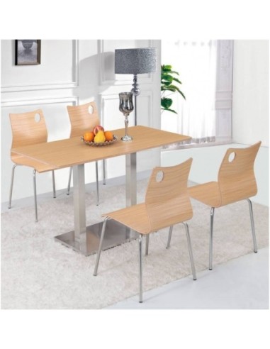 Base de mesa IPANEMA, acero inoxidable, base de 70 x 40 cms, altura 72 cms