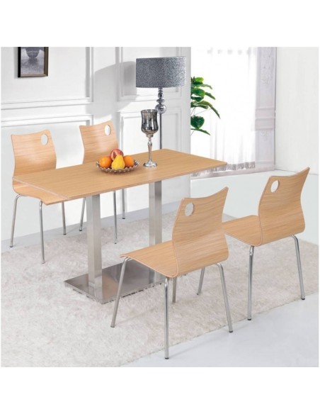 Base de mesa IPANEMA, acero inoxidable, base de 70 x 40 cms, altura 72 cms