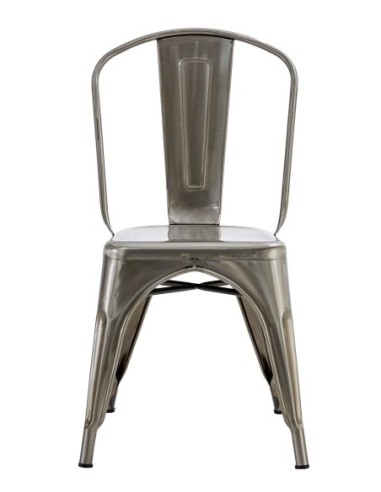 Silla TOL EK BRUSHED, acero, plata