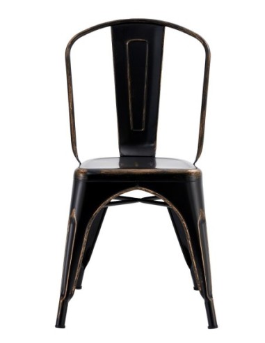 Silla TOL EK VINTAGE, acero, negra