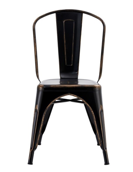 Silla TOL EK VINTAGE, acero, negra