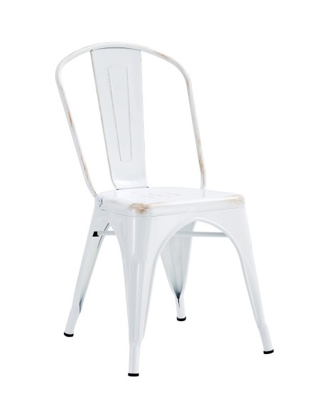 Silla TOL EK VINTAGE, acero, blanco