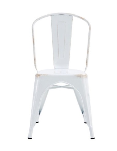 Silla TOL EK VINTAGE, acero, blanco