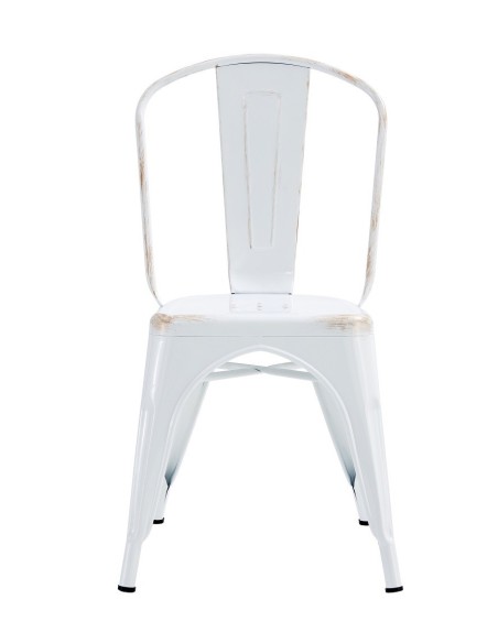 Silla TOL EK VINTAGE, acero, blanco