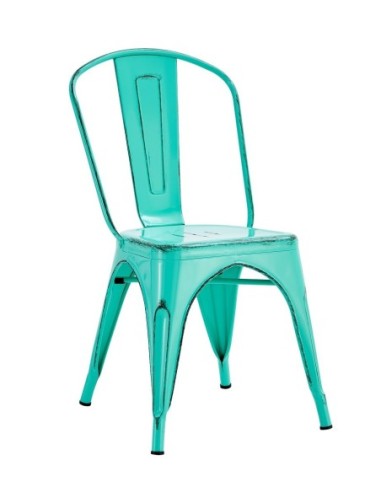 Silla TOL EK VINTAGE, acero, verde agua