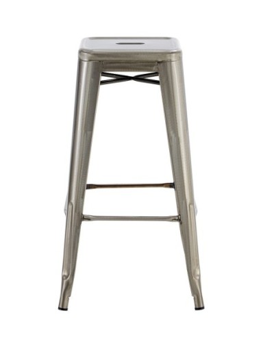 Taburete TOL EK BRUSHED, acero, plata