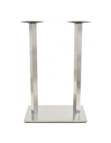 Base de mesa IPANEMA, alta, acero inoxidable, base de 70 x 40 cms, altura 110 cms
