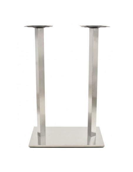 Base de mesa IPANEMA, alta, acero inoxidable, base de 70 x 40 cms, altura 110 cms
