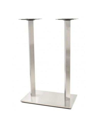 Base de mesa IPANEMA, alta, acero inoxidable, base de 70 x 40 cms, altura 110 cms