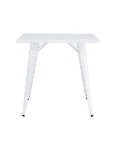 Mesa TOL EK LIMITED, acero, blanca, 80x80 cms