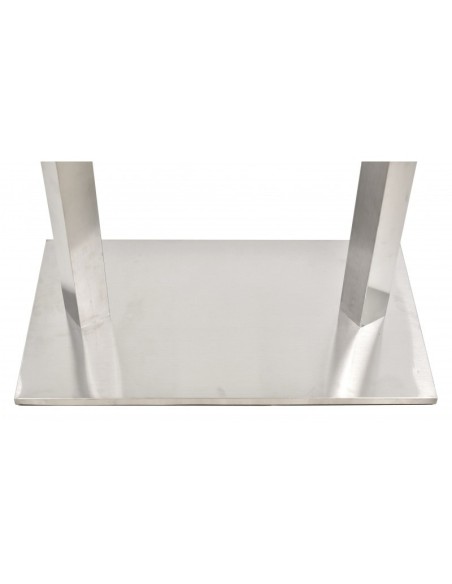 Base de mesa IPANEMA, alta, acero inoxidable, base de 70 x 40 cms, altura 110 cms