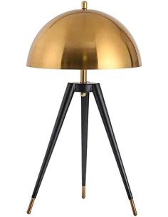 Lámpara ATOM, sobremesa, metal, negra y dorada