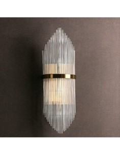 Aplique DOLHAN, metal dorado, cristal