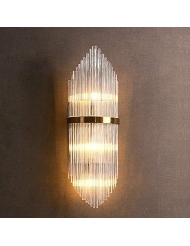 Aplique DOLHAN, metal dorado, cristal