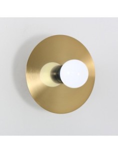 Aplique GRUND, metal dorado y negro, tulipa blanca 2