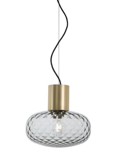 Lámpara GERA COH28, colgante, aluminio, dorada, cristal