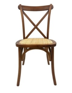 Silla CROSS SX, madera de haya, nogal, asiento de ratán 2