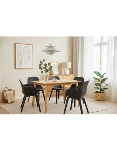 Mesa TRANSILVANIA, madera natural, 120 x 75 cms