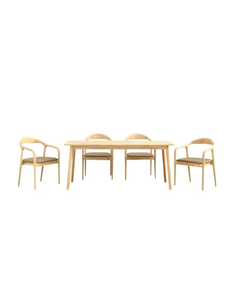 Mesa TRANSILVANIA, madera natural, 180 x 75 cms