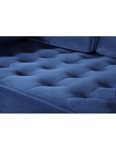 Sofá ARLES, 2 plazas, tejido velvet azul