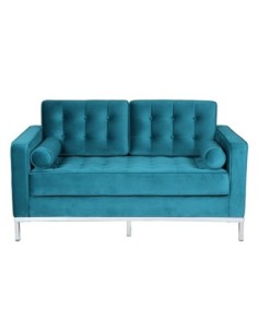 Sofá ARLES, 2 plazas, tejido velvet turquesa 2